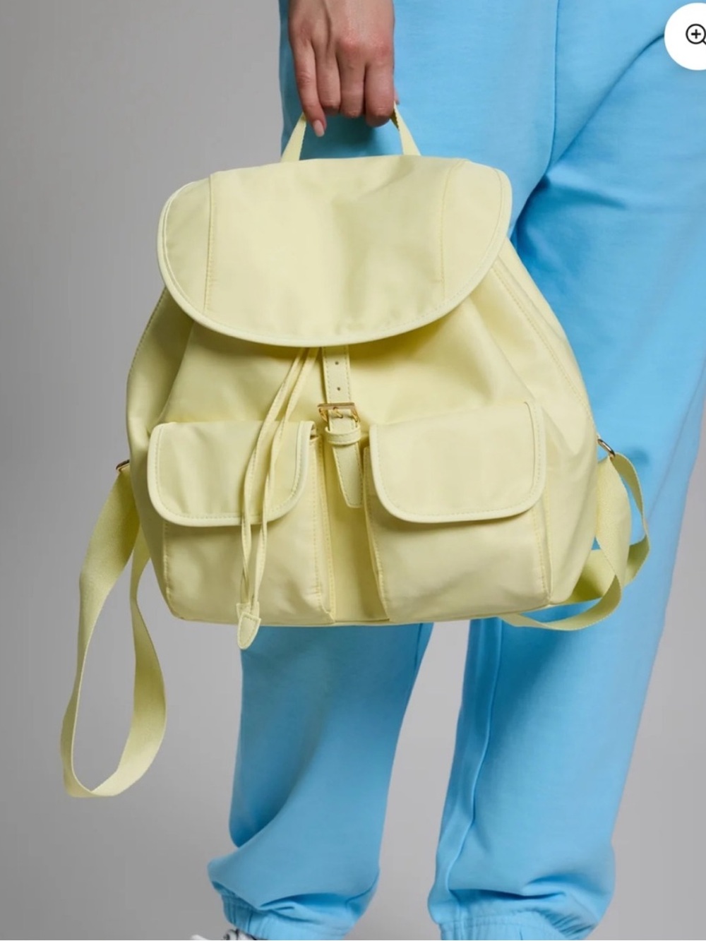NWT Year Of Ours Light Yellow Drawstring Backpack Shoulder Bag